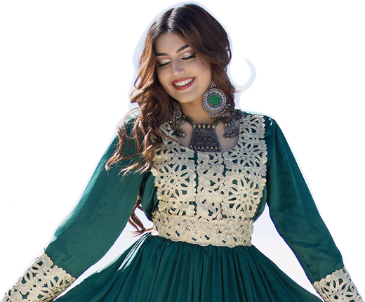 Afhhan woman wearing tradition clothing